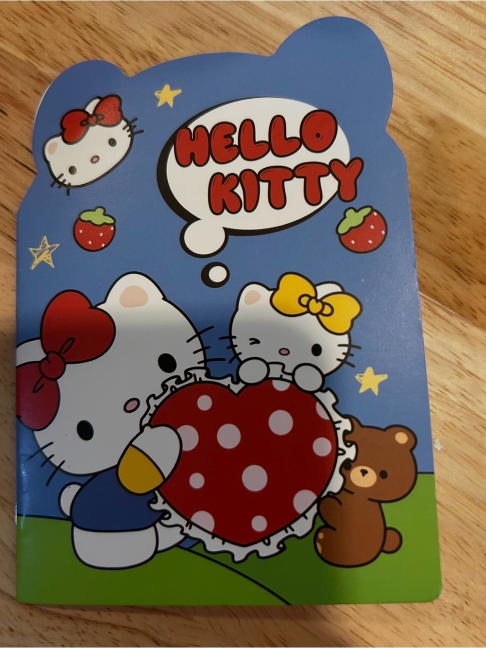 Hello Kitty Blue Notebook with Red Heart and Yellow Bow